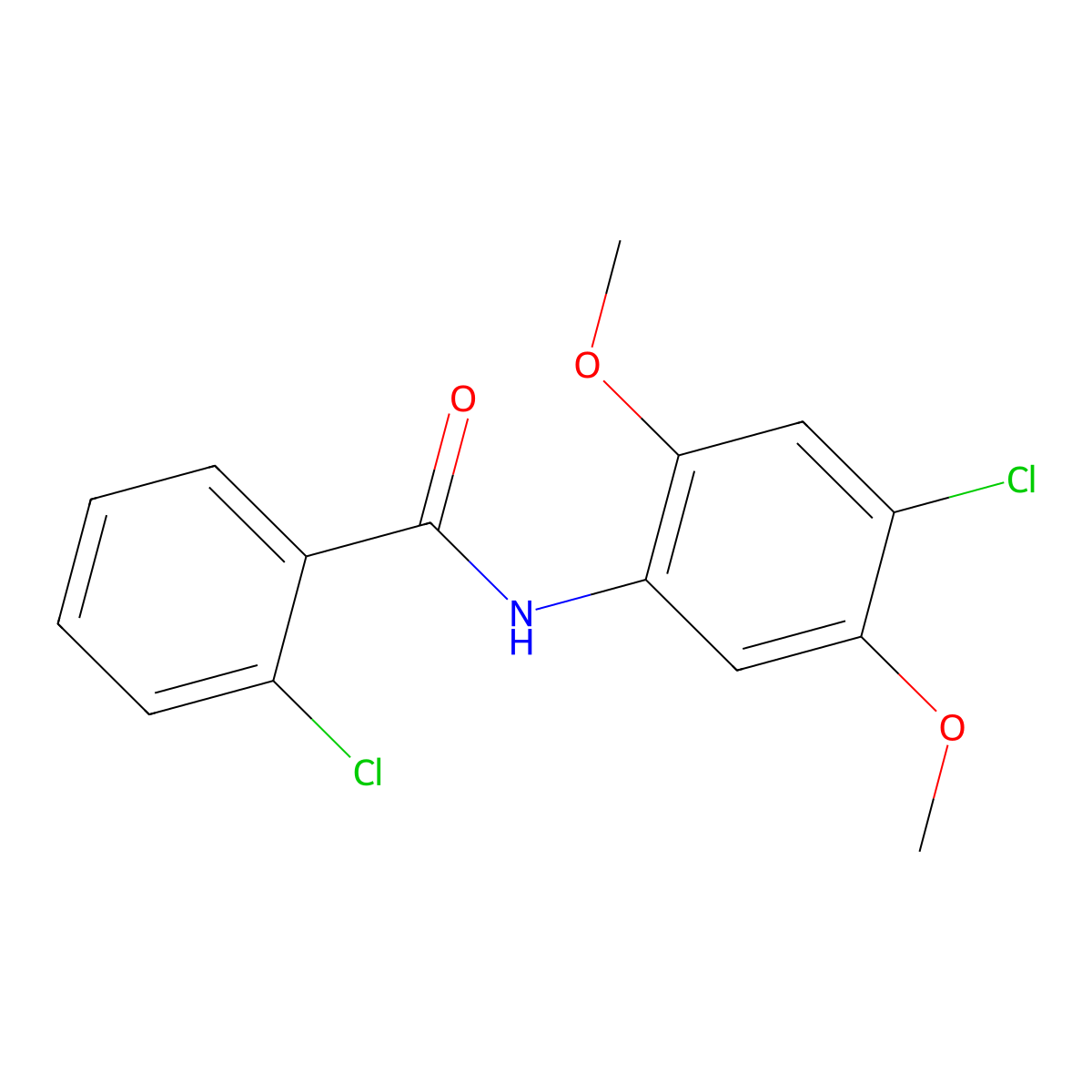 2-chloro-N-(4-chloro-2,5-dimethoxyphenyl)benzamide molecular structure, CAS 303990-20-7