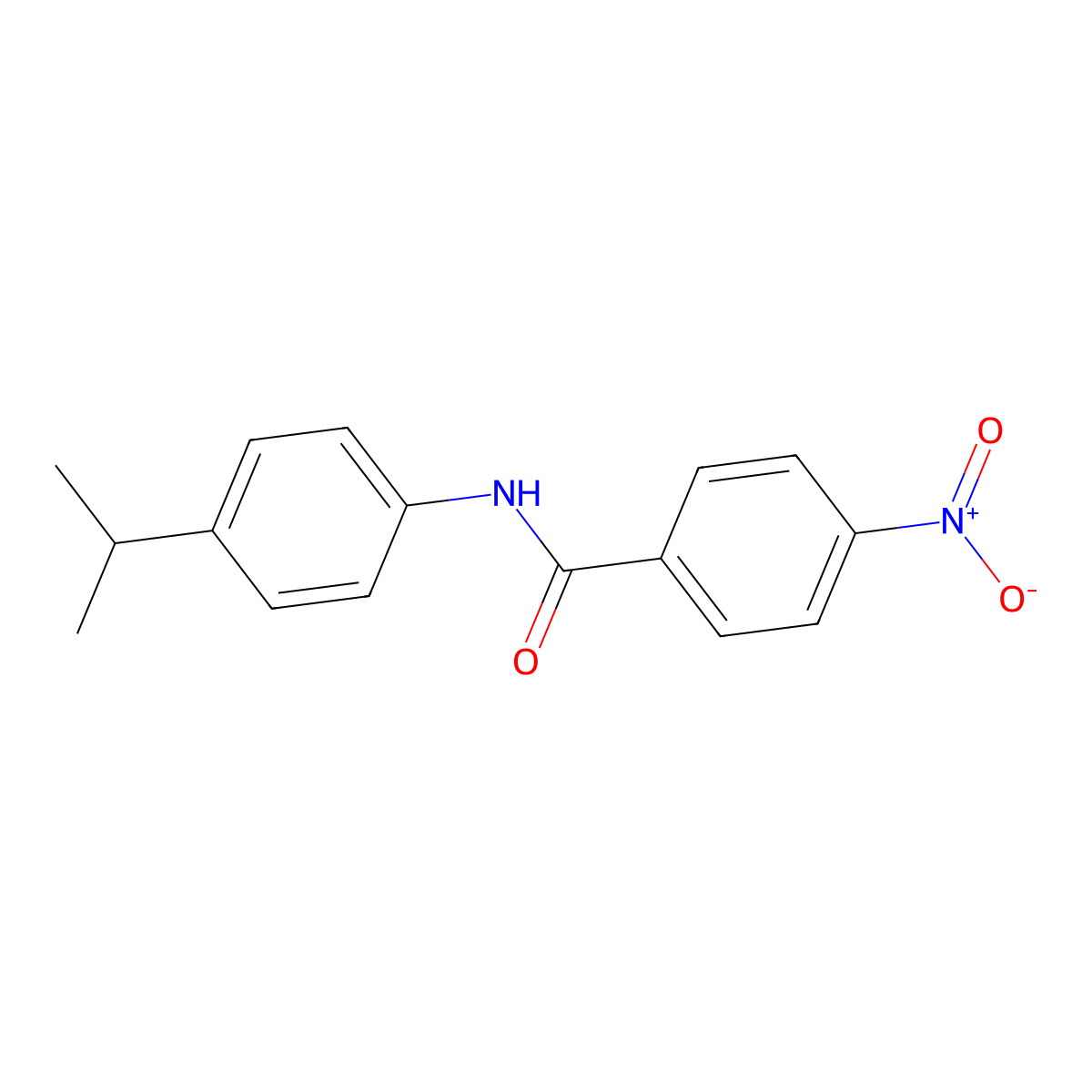 4-nitro-N-[4-(propan-2-yl)phenyl]benzamide molecular structure, CAS 303990-28-5