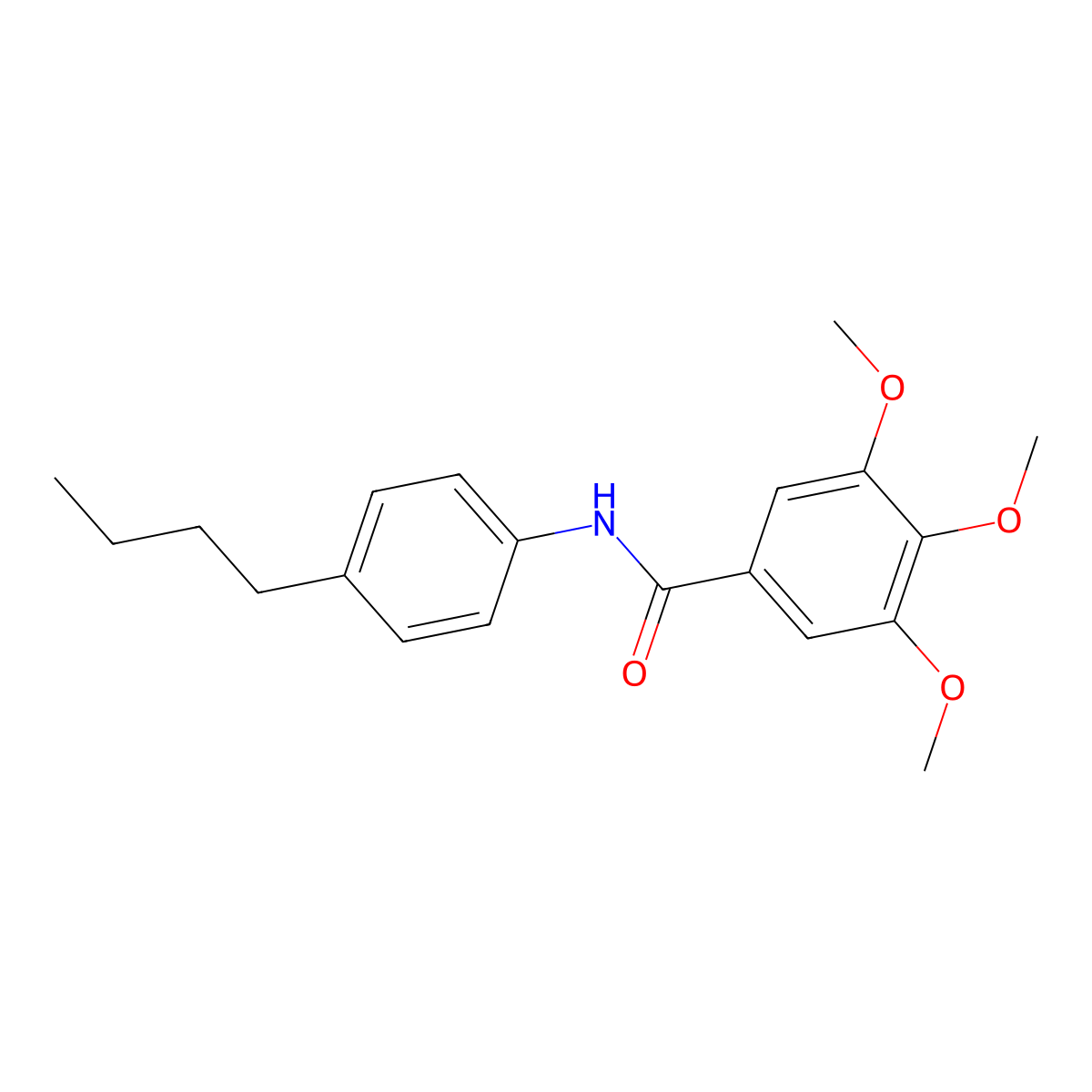 N-(4-Butylphenyl)-3,4,5-trimethoxybenzamide molecular structure, CAS 303990-30-9