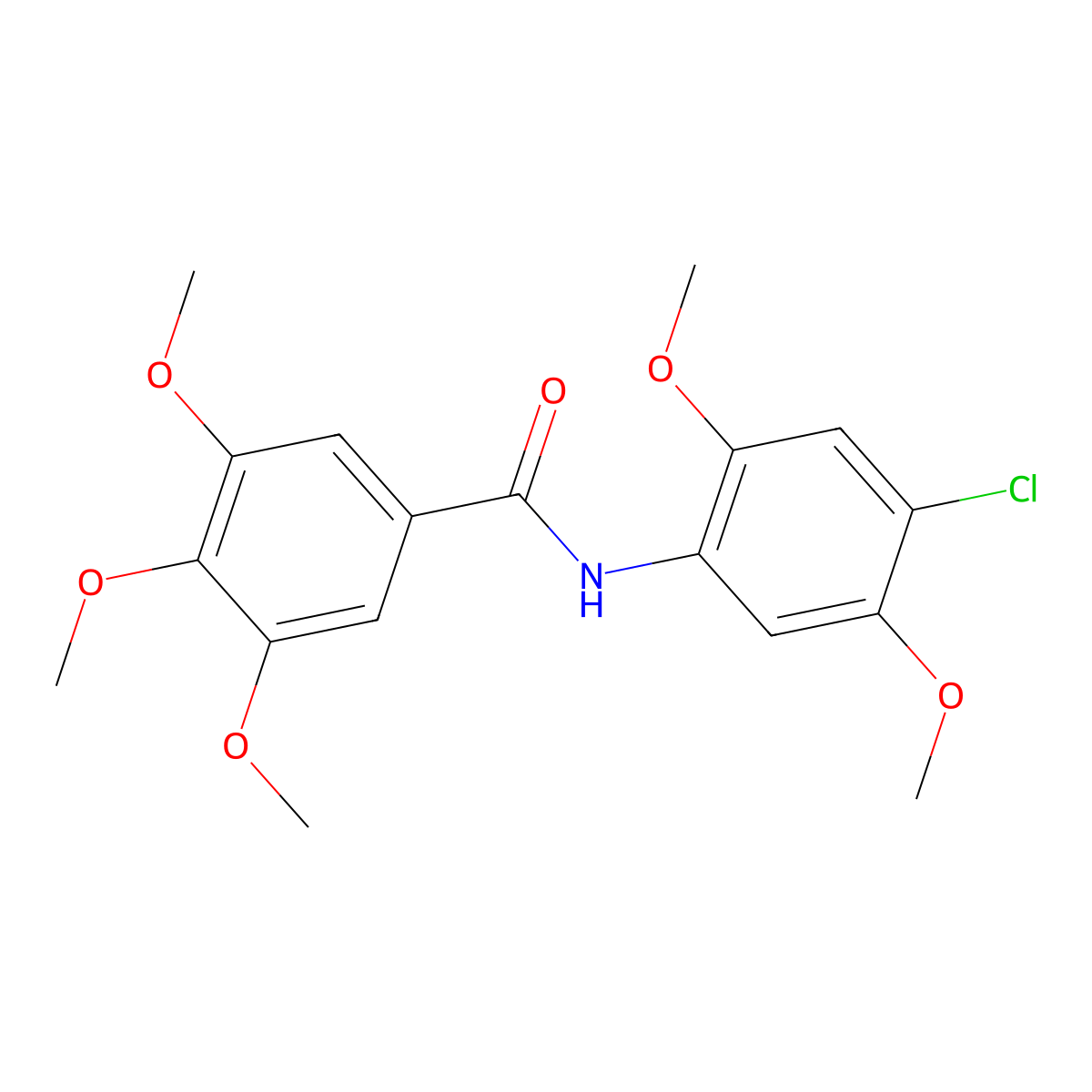 N-(4-chloro-2,5-dimethoxyphenyl)-3,4,5-trimethoxybenzamide molecular structure, CAS 303990-33-2