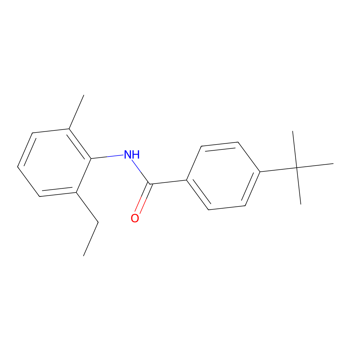 4-Tert-butyl-N-(2-ethyl-6-methylphenyl)benzamide molecular structure, CAS 303990-42-3