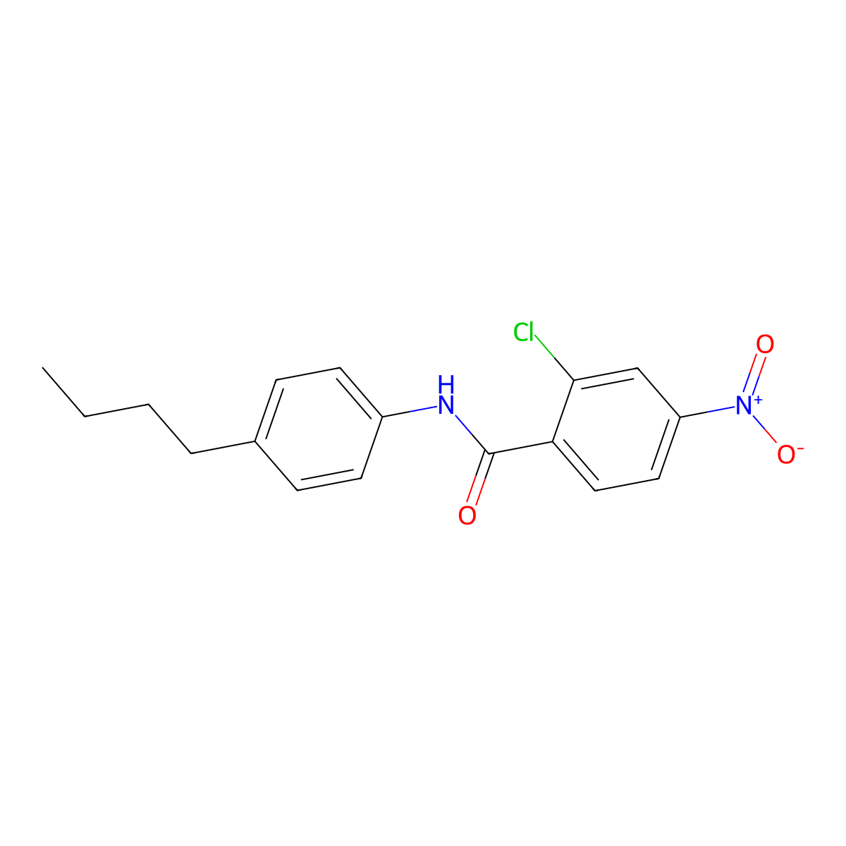 N-(4-butylphenyl)-2-chloro-4-nitrobenzamide molecular structure, CAS 303990-50-3