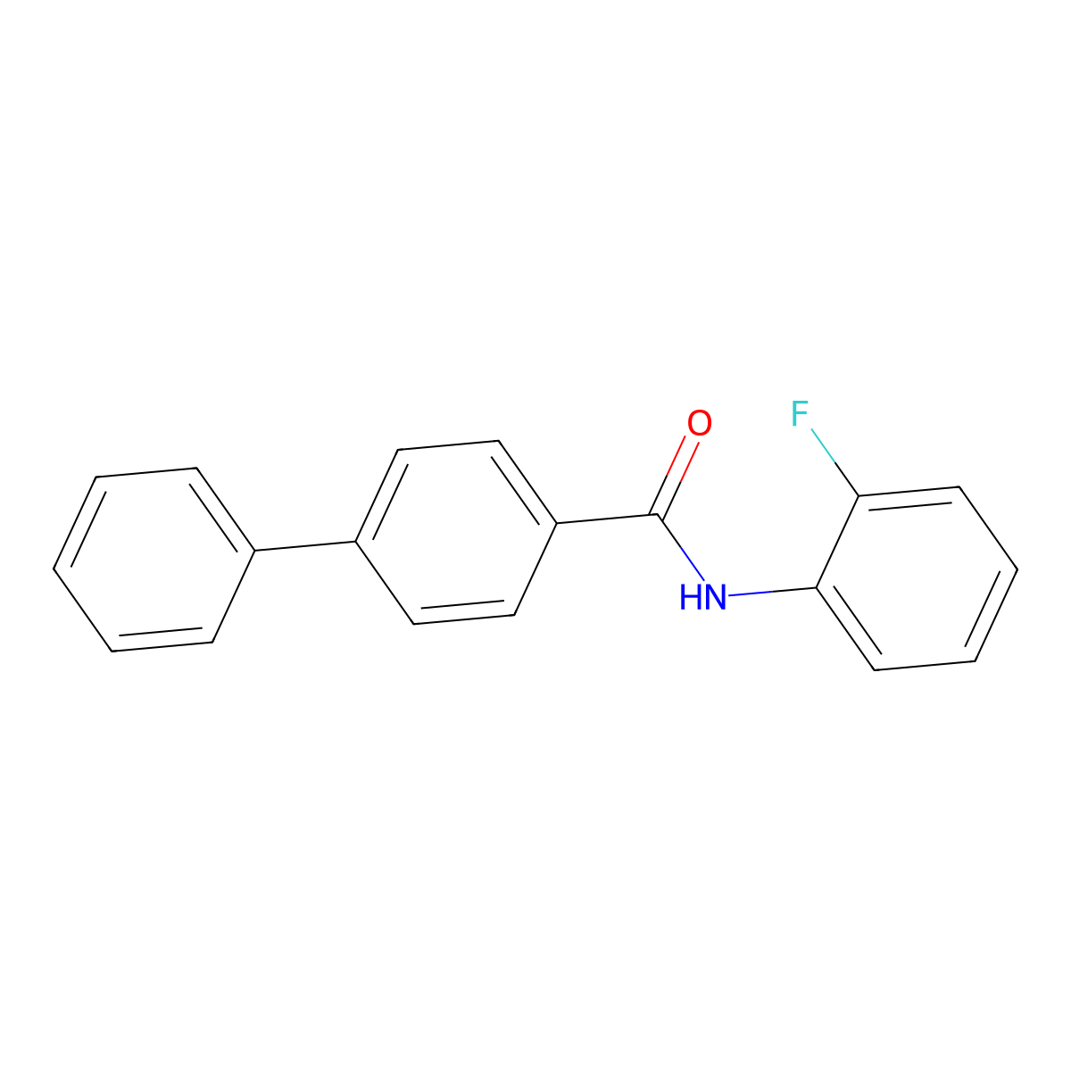 N-(2-fluorophenyl)-4-phenylbenzamide molecular structure, CAS 303990-59-2