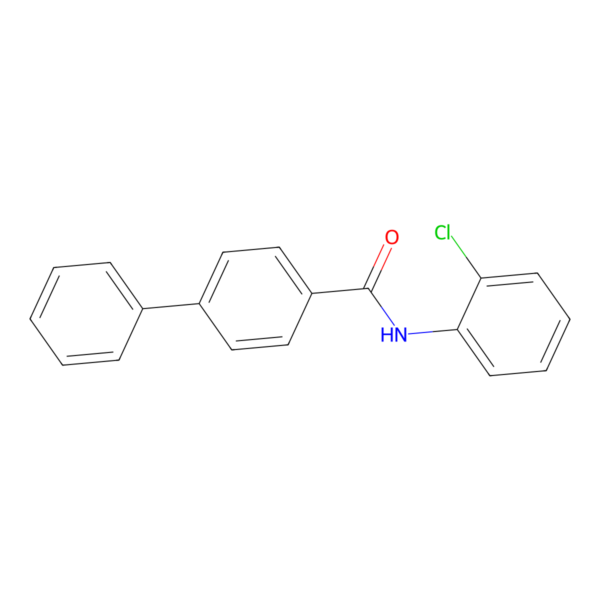 N-(2-chlorophenyl)[1,1'-biphenyl]-4-carboxamide molecular structure, CAS 303990-80-9