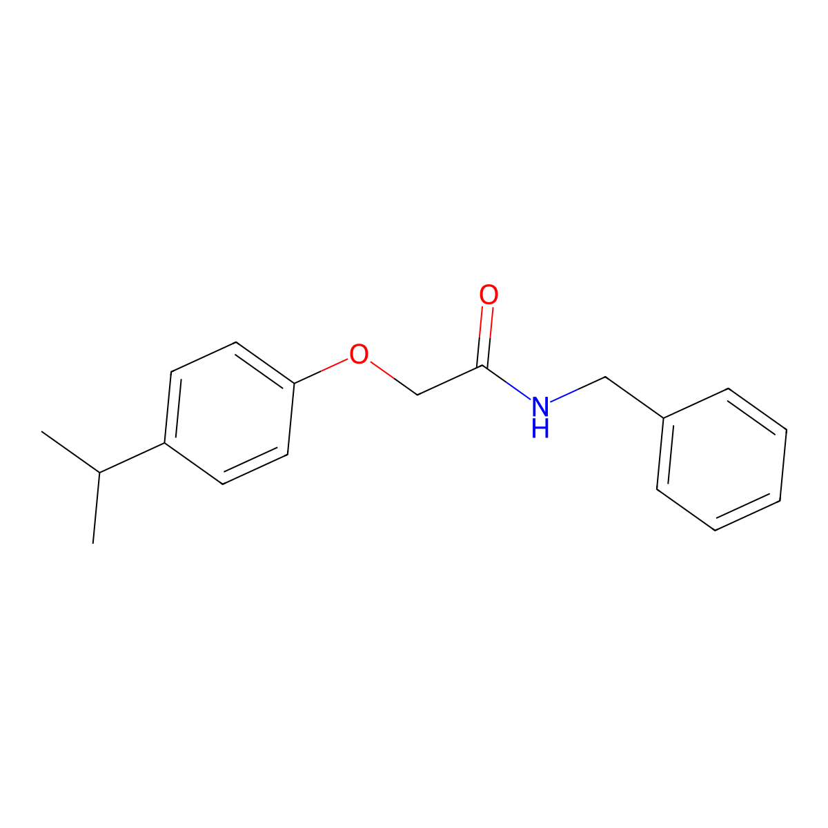 N-Benzyl-2-(4-isopropyl-phenoxy)-acetamide molecular structure, CAS 303990-93-4