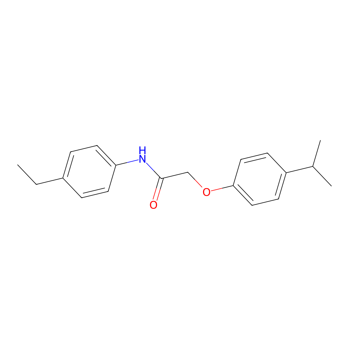 N-(4-ethylphenyl)-2-(4-isopropylphenoxy)acetamide molecular structure, CAS 303991-19-7