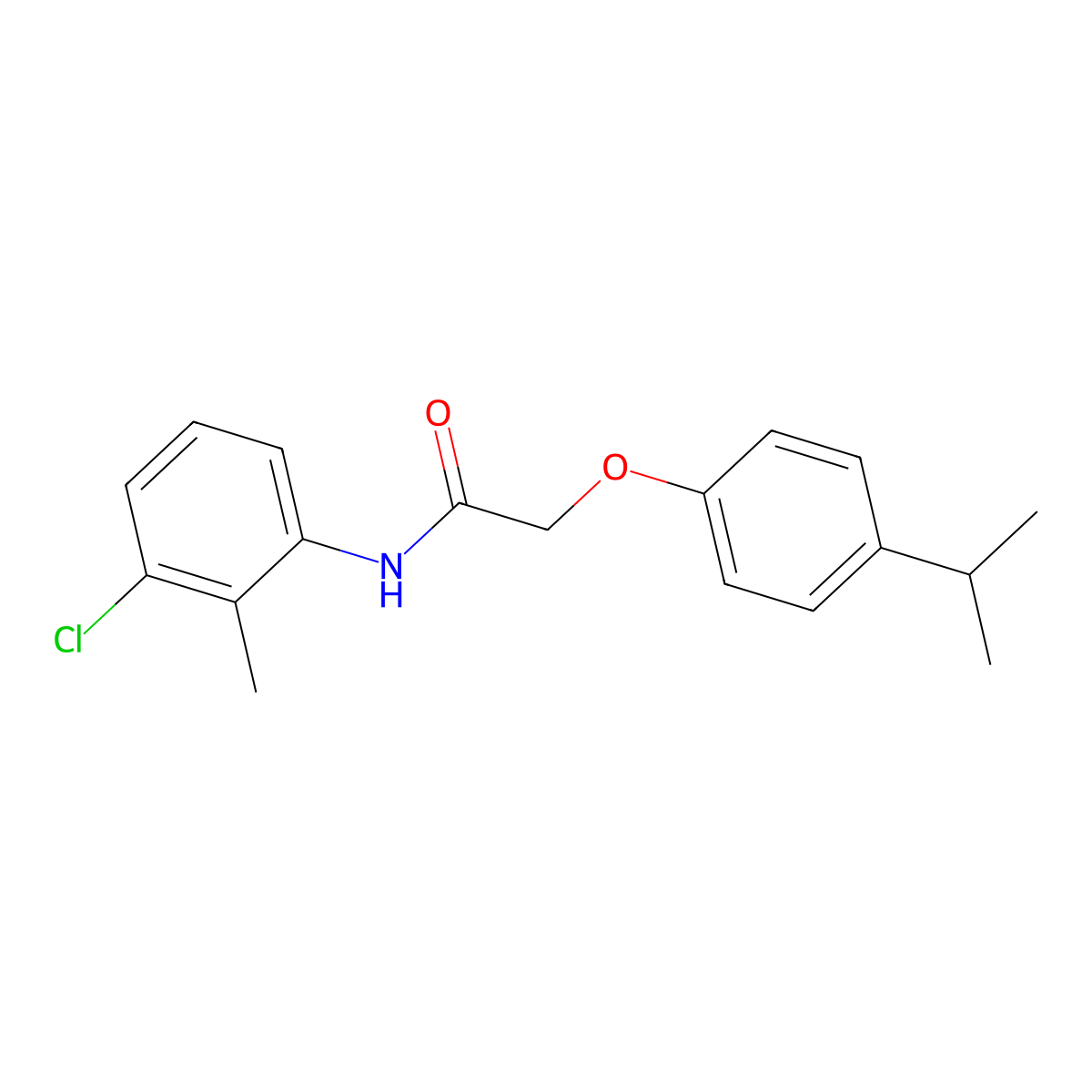 N-(3-chloro-2-methylphenyl)-2-(4-isopropylphenoxy)acetamide molecular structure, CAS 303991-21-1