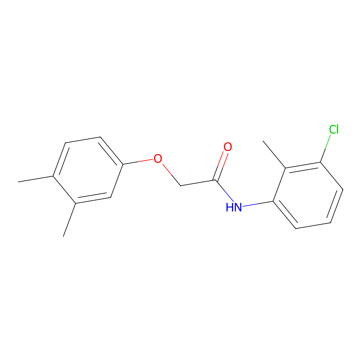 N-(3-chloro-2-methylphenyl)-2-(3,4-dimethylphenoxy)acetamide molecular structure, CAS 303991-22-2