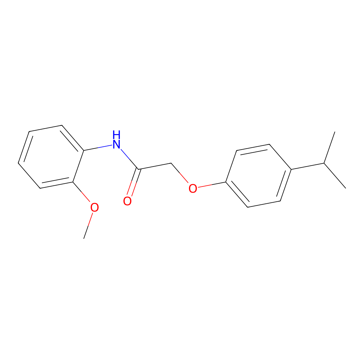 N-(2-methoxyphenyl)-2-[4-(propan-2-yl)phenoxy]acetamide molecular structure, CAS 303991-23-3