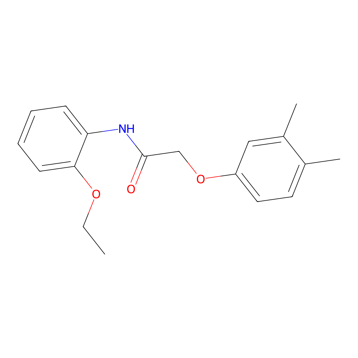 2-(3,4-dimethylphenoxy)-N-(2-ethoxyphenyl)acetamide molecular structure, CAS 303991-26-6