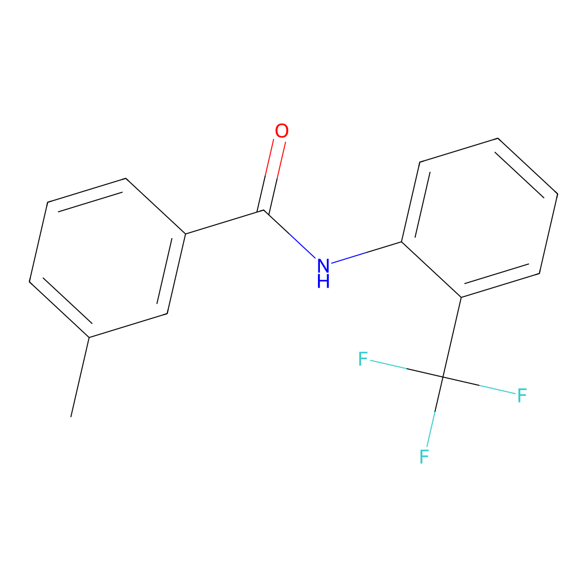 3-methyl-N-[2-(trifluoromethyl)phenyl]benzamide molecular structure, CAS 303991-33-5