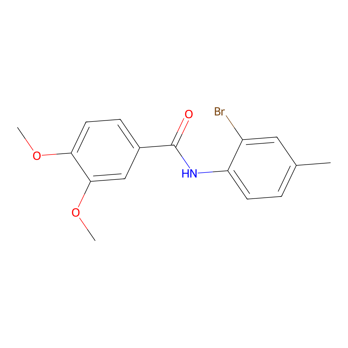 N-(2-bromo-4-methylphenyl)-3,4-dimethoxybenzamide molecular structure, CAS 303991-39-1