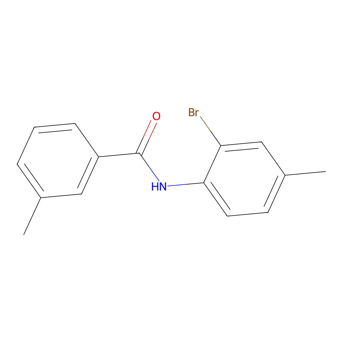 N-(2-bromo-4-methylphenyl)-3-methylbenzamide molecular structure, CAS 303991-41-5