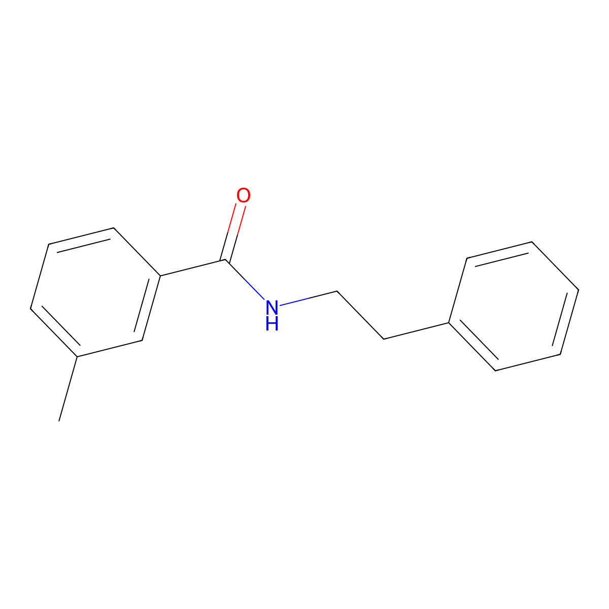 3-methyl-N-(2-phenylethyl)benzamide molecular structure, CAS 303991-44-8