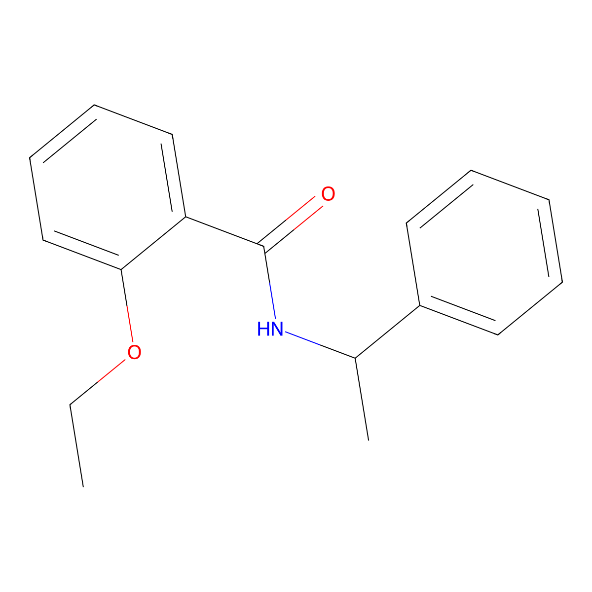 2-ethoxy-N-(1-phenylethyl)benzamide molecular structure, CAS 303991-45-9