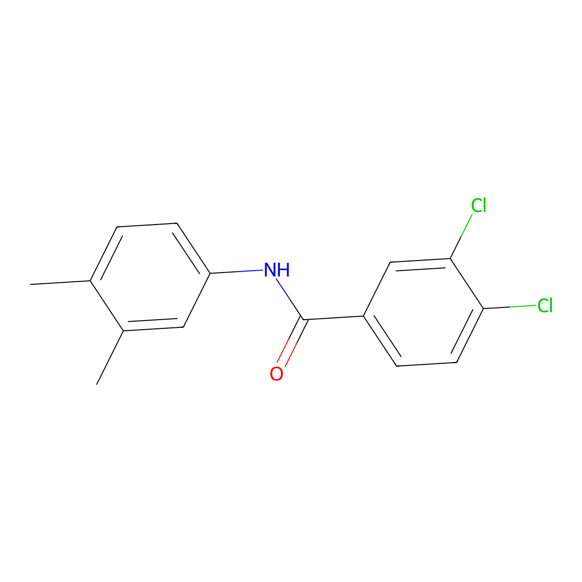 3,4-dichloro-N-(3,4-dimethylphenyl)benzamide molecular structure, CAS 303991-52-8