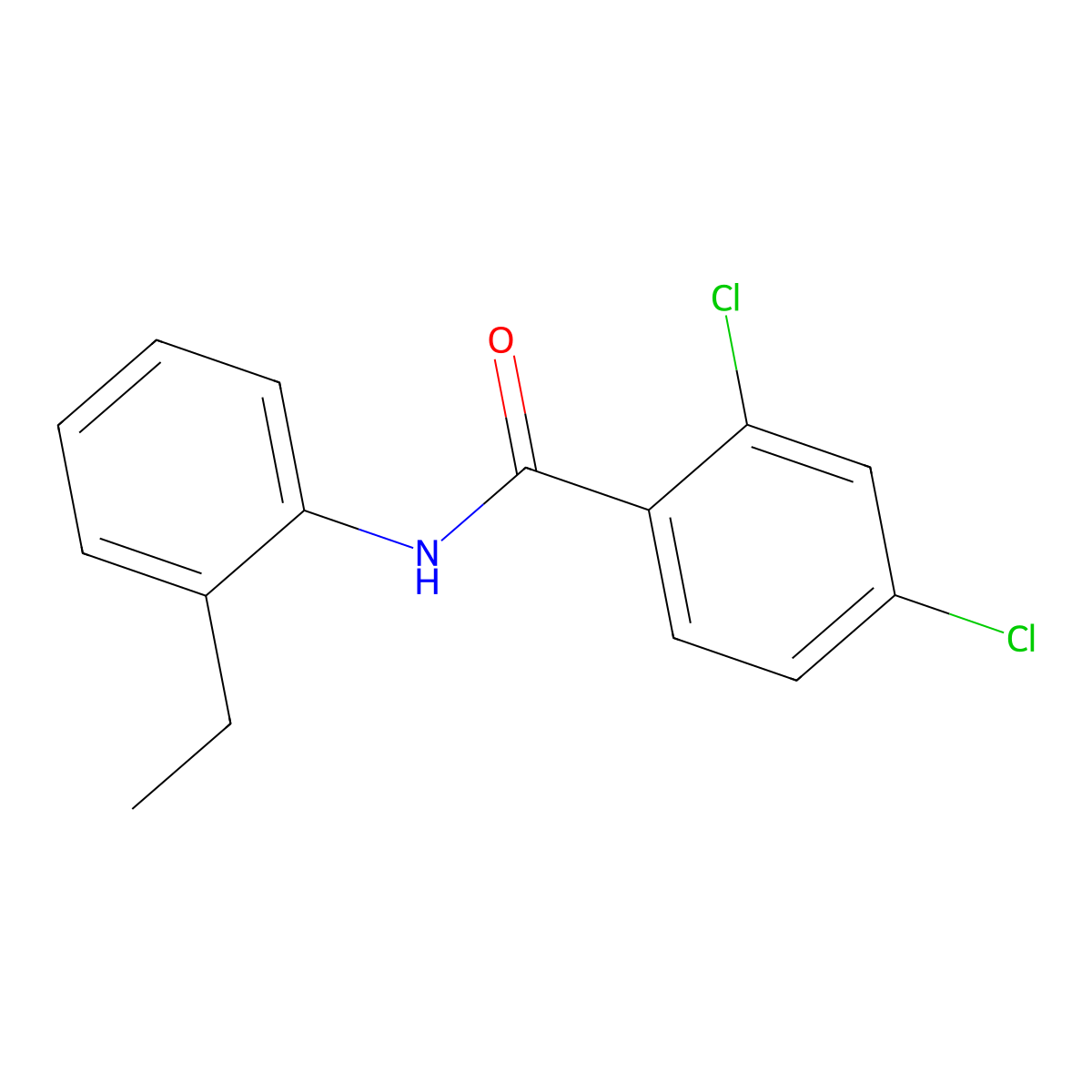 2,4-Dichloro-N-(2-ethylphenyl)benzamide molecular structure, CAS 303991-62-0