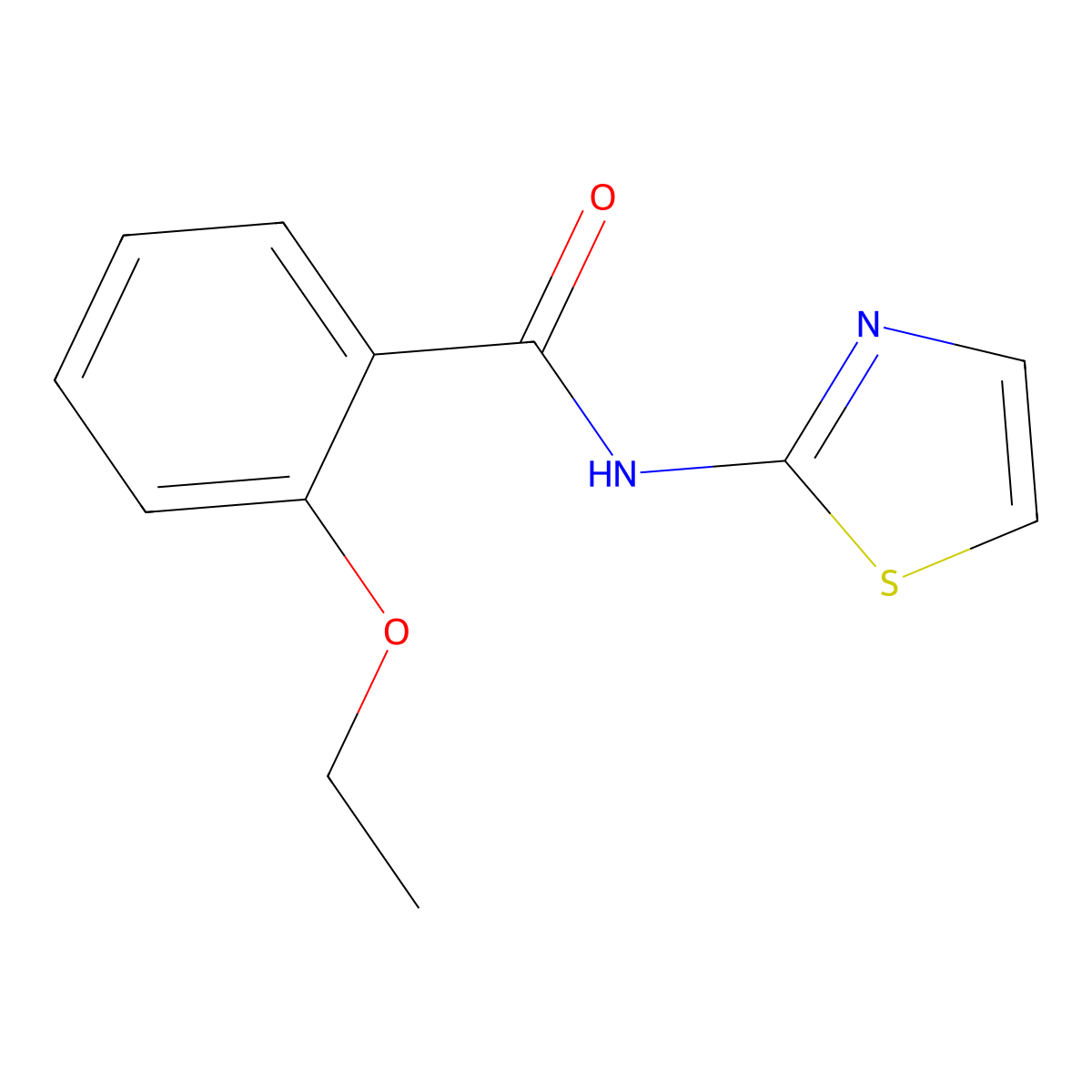 2-ethoxy-N-(1,3-thiazol-2-yl)benzamide molecular structure, CAS 303991-72-2