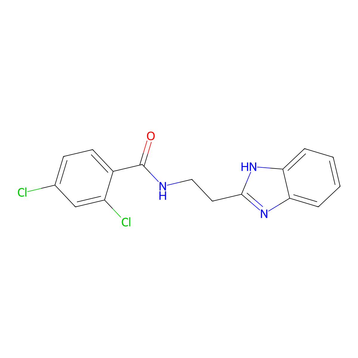 N-[2-(1H-benzimidazol-2-yl)ethyl]-2,4-dichlorobenzamide molecular structure, CAS 303991-74-4