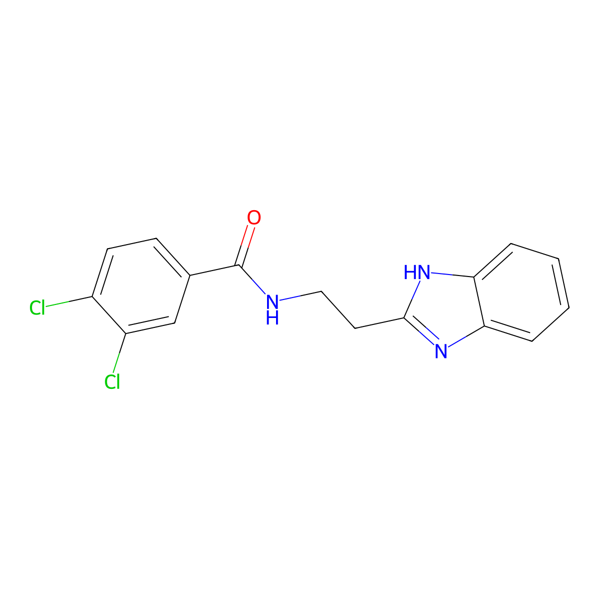 N-[2-(1H-benzimidazol-2-yl)ethyl]-3,4-dichlorobenzamide molecular structure, CAS 303991-76-6