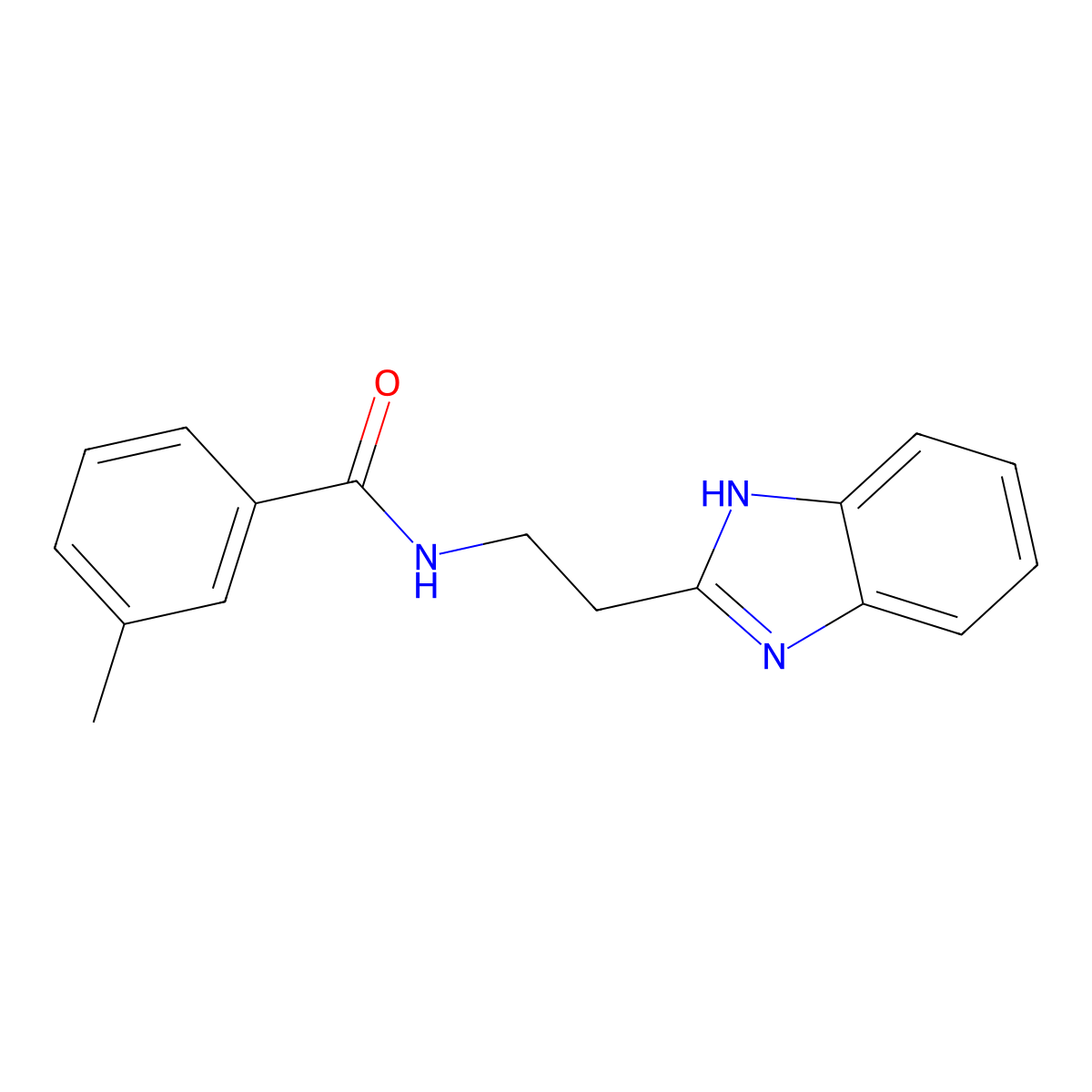 N-[2-(1H-1,3-benzodiazol-2-yl)ethyl]-3-methylbenzamide molecular structure, CAS 303991-77-7