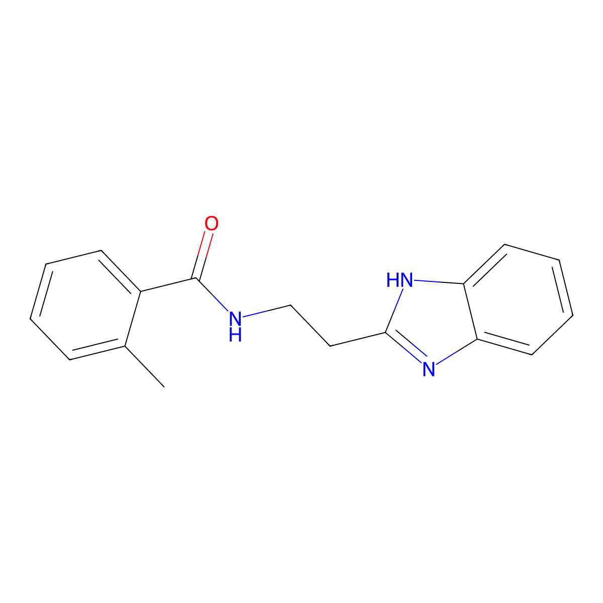 N-[2-(1H-1,3-benzodiazol-2-yl)ethyl]-2-methylbenzamide molecular structure, CAS 303991-78-8