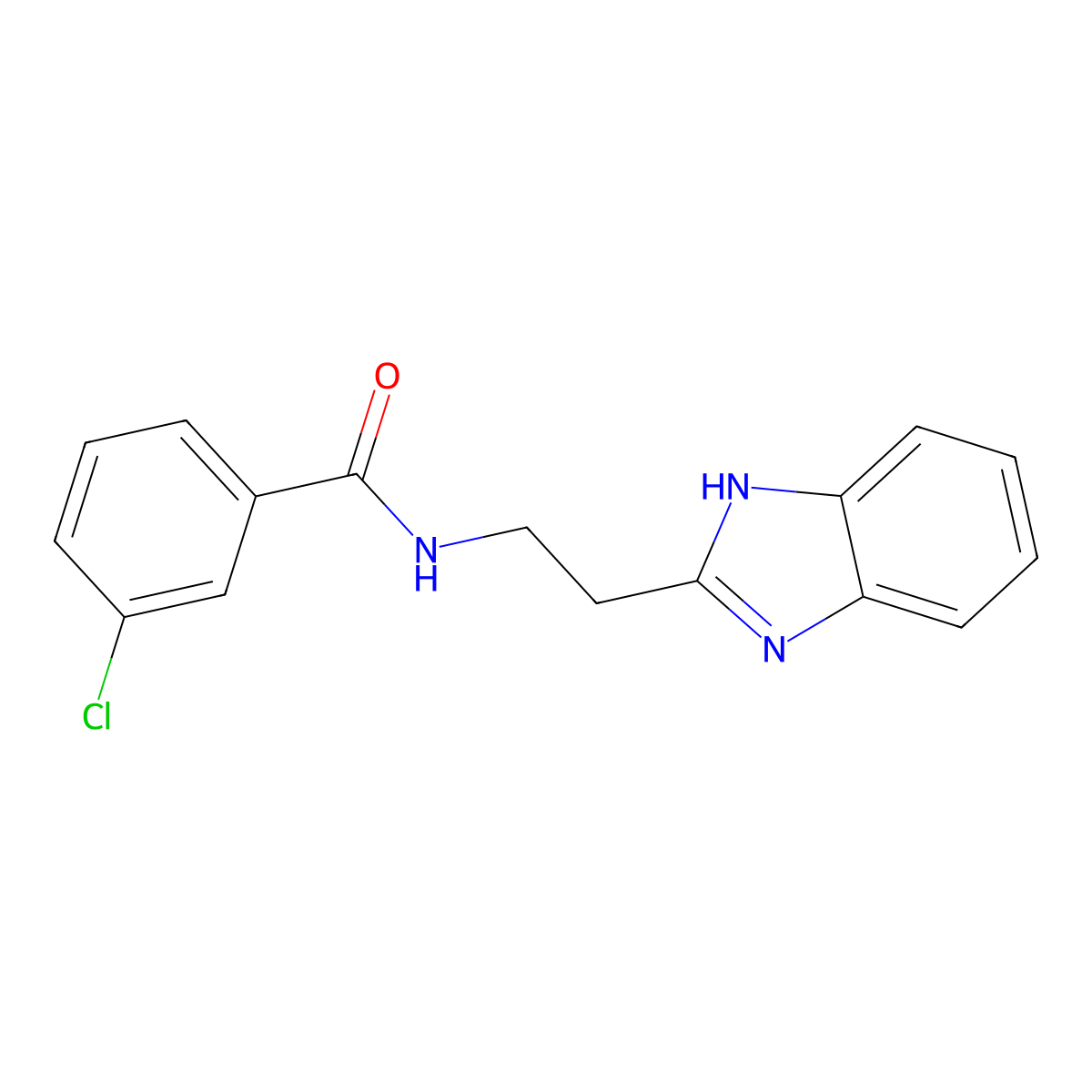 N-[2-(1H-benzimidazol-2-yl)ethyl]-3-chlorobenzamide molecular structure, CAS 303991-79-9