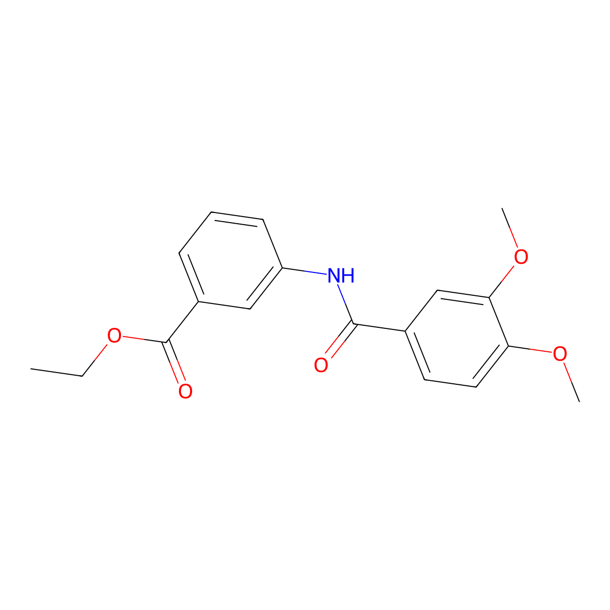 Ethyl 3-[(3,4-dimethoxybenzoyl)amino]benzoate molecular structure, CAS 303991-89-1