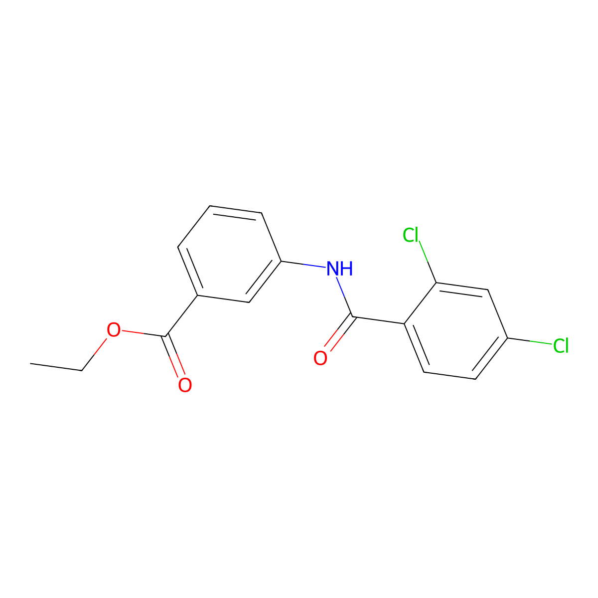 Ethyl 3-[(2,4-dichlorobenzoyl)amino]benzoate molecular structure, CAS 303991-91-5