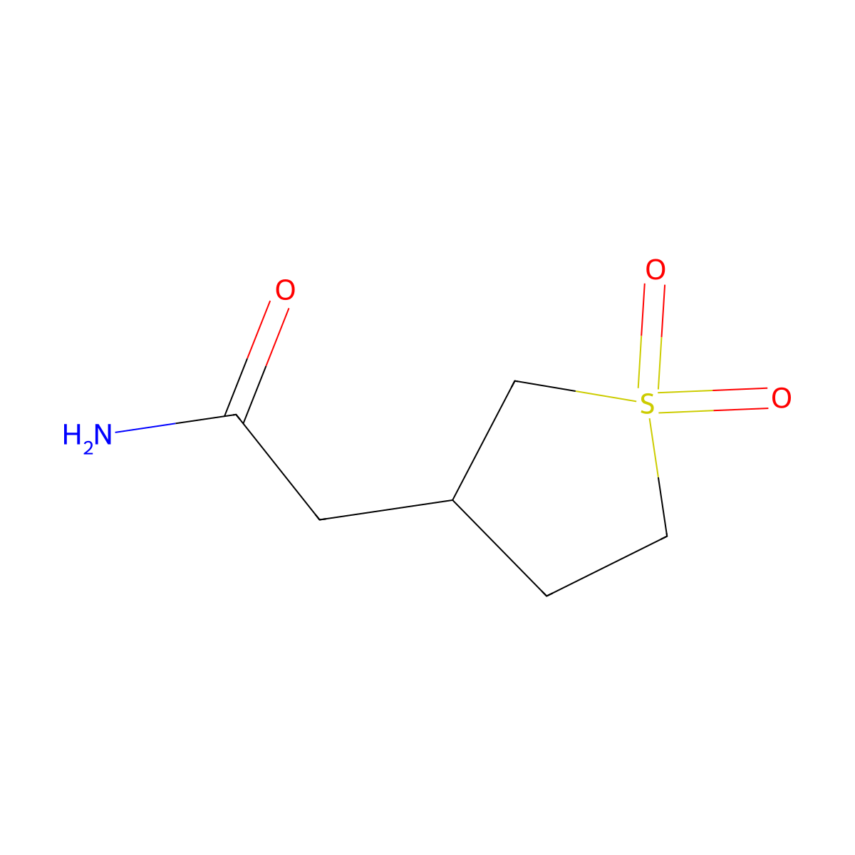 2-(1,1-Dioxo-1lambda6-thiolan-3-yl)acetamide molecular structure, CAS 303992-48-5