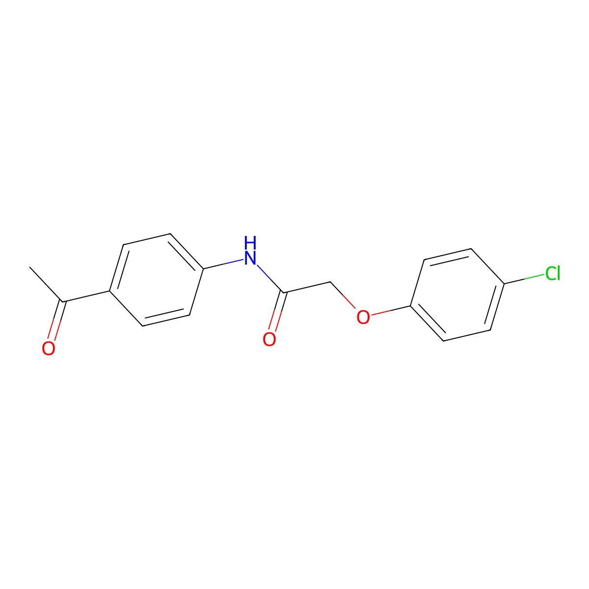 N-(4-acetylphenyl)-2-(4-chlorophenoxy)acetamide molecular structure, CAS 303992-57-6