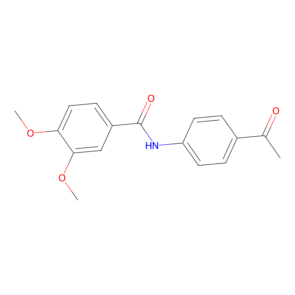 N-(4-acetylphenyl)-3,4-dimethoxybenzamide molecular structure, CAS 303992-59-8