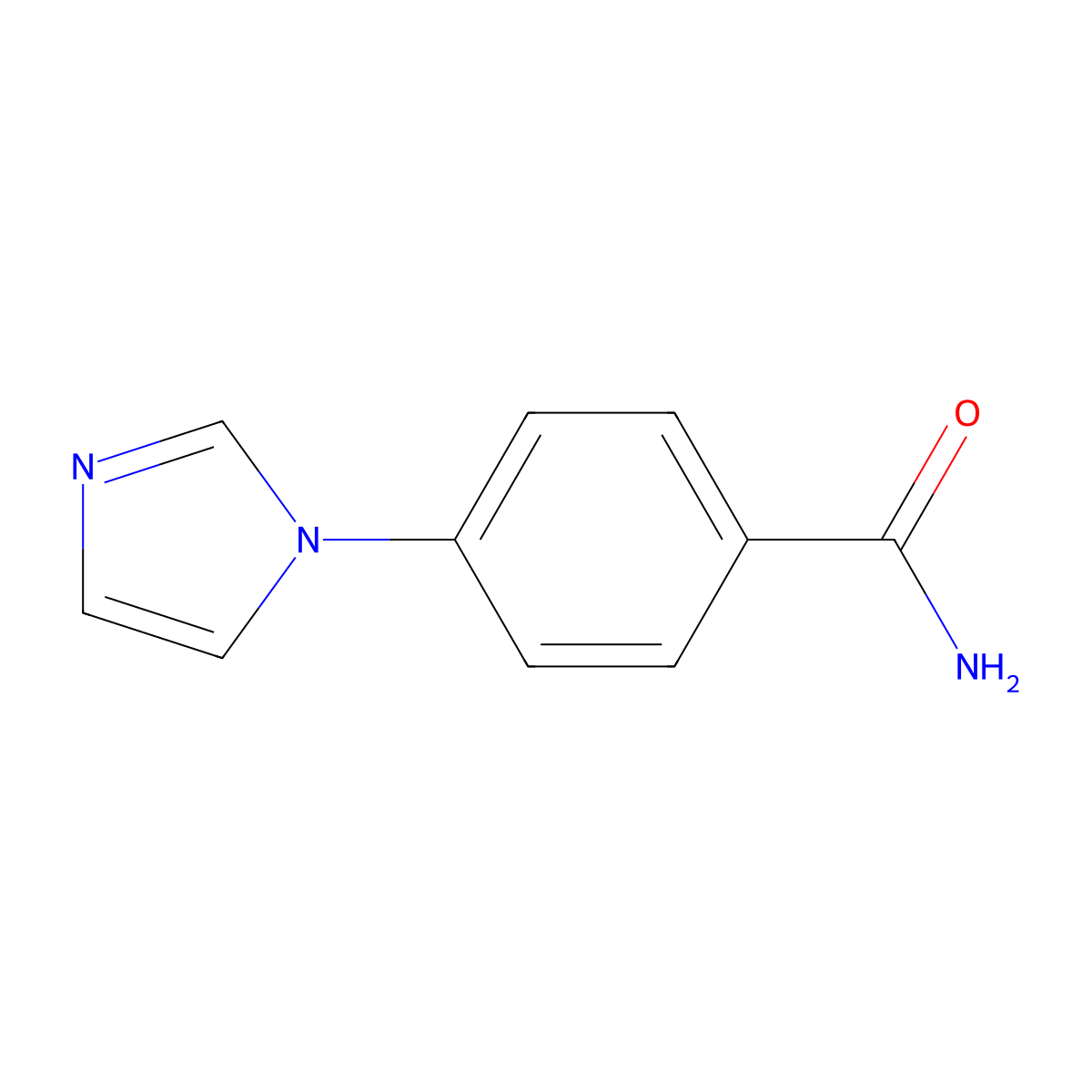 4-(1H-imidazol-1-yl)benzamide molecular structure, CAS 303994-67-4