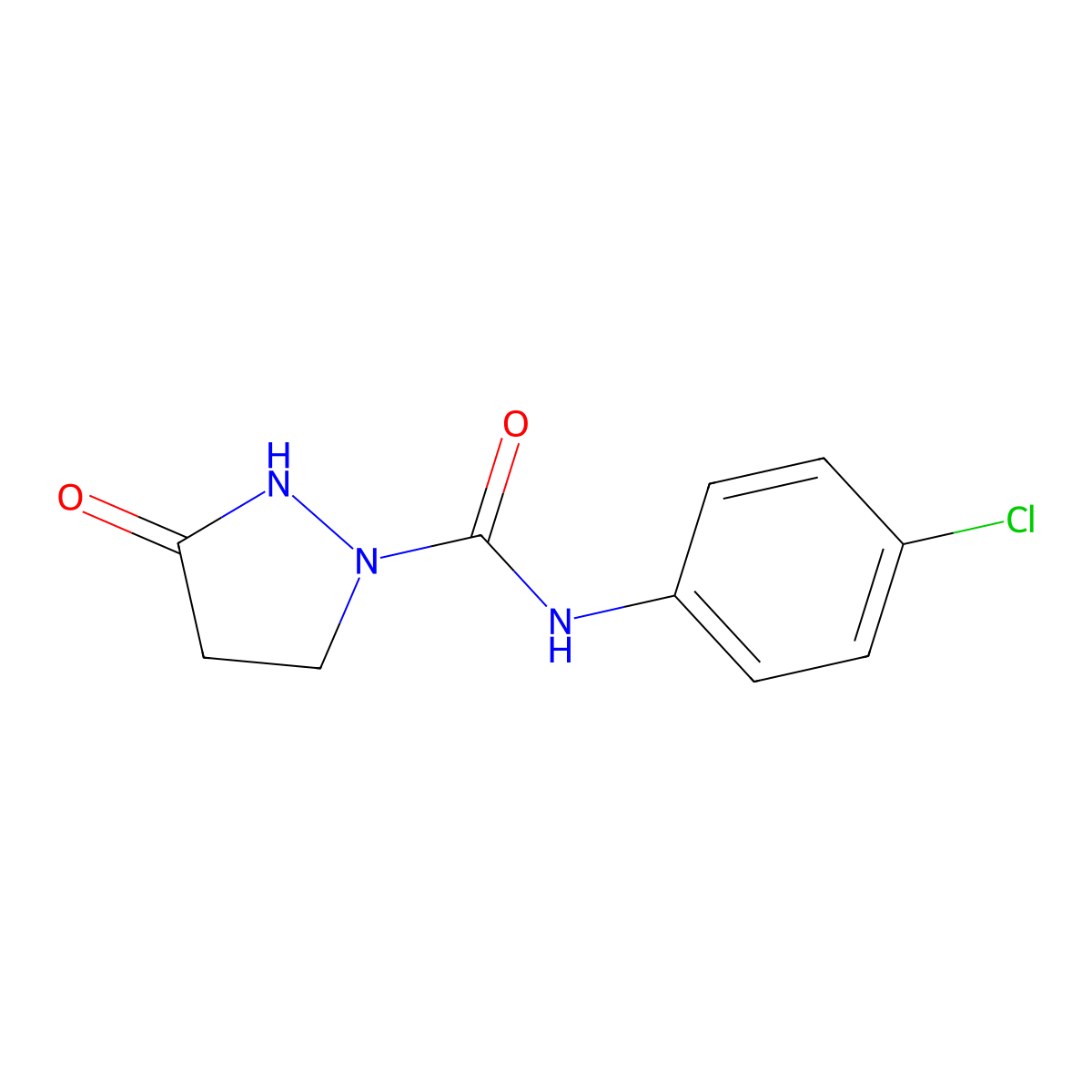 N-(4-Chlorophenyl)-3-oxo-1-pyrazolidinecarboxamide molecular structure, CAS 303994-73-2