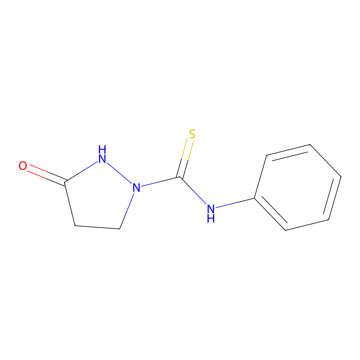 3-oxo-N-phenylpyrazolidine-1-carbothioamide molecular structure, CAS 303994-79-8