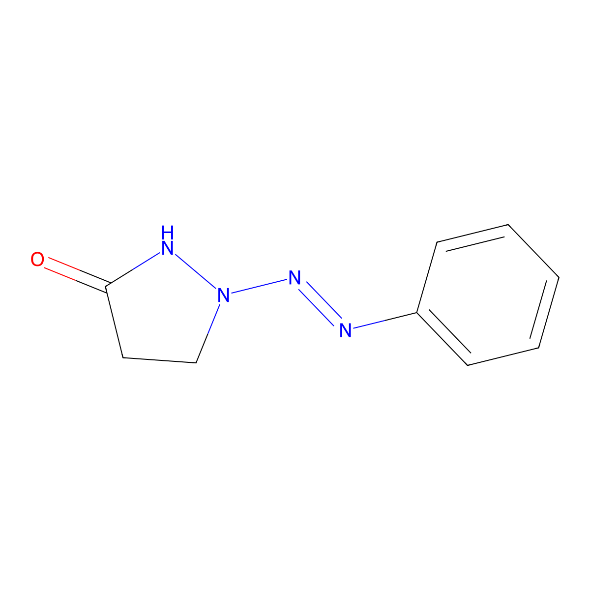 1-(2-phenyldiazenyl)tetrahydro-3H-pyrazol-3-one molecular structure, CAS 303994-90-3
