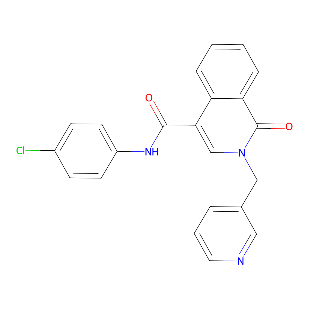 N-(4-chlorophenyl)-1-oxo-2-(pyridin-3-ylmethyl)isoquinoline-4-carboxamide molecular structure, CAS 303995-22-4