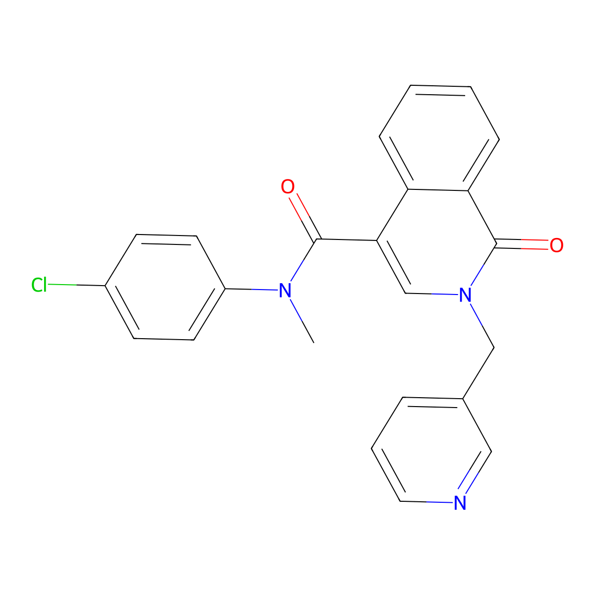 N-(4-chlorophenyl)-N-methyl-1-oxo-2-(pyridin-3-ylmethyl)isoquinoline-4-carboxamide molecular structure, CAS 303995-30-4