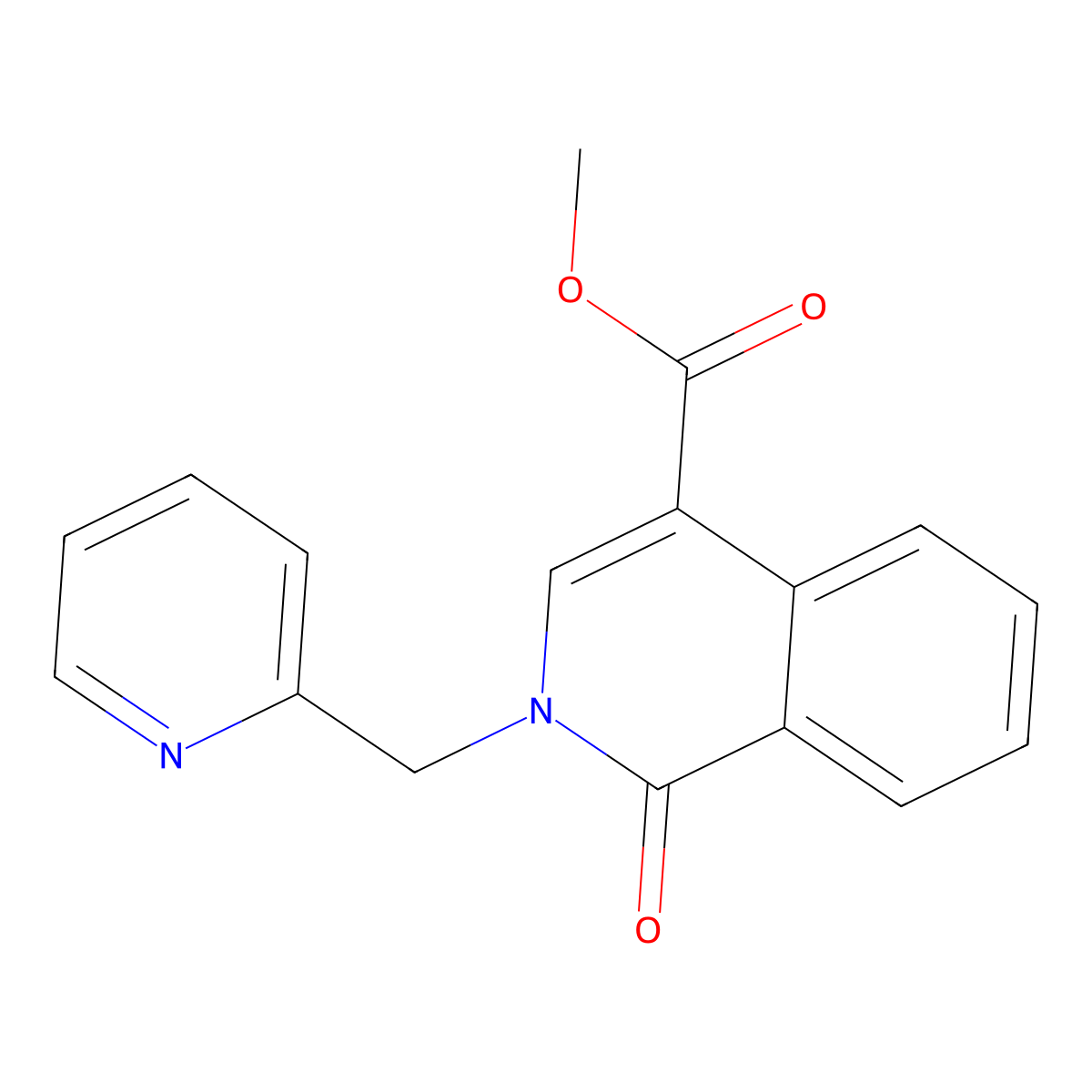 Methyl 1-oxo-2-(2-pyridinylmethyl)-1,2-dihydro-4-isoquinolinecarboxylate molecular structure, CAS 303995-32-6