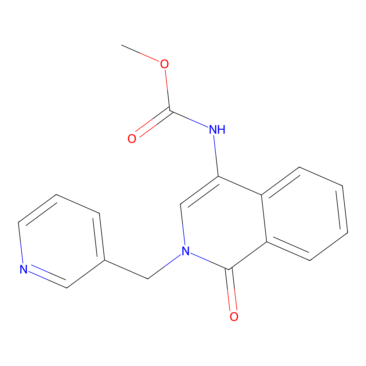 methyl N-[1-oxo-2-(pyridin-3-ylmethyl)isoquinolin-4-yl]carbamate molecular structure, CAS 303995-38-2