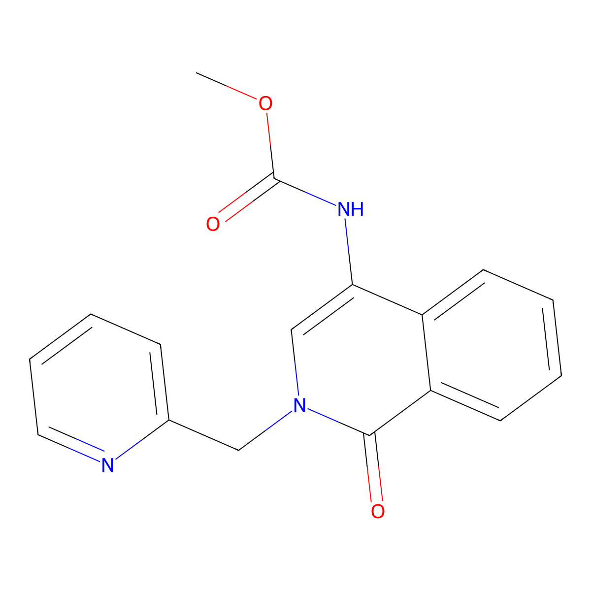 methyl N-[1-oxo-2-(pyridin-2-ylmethyl)isoquinolin-4-yl]carbamate molecular structure, CAS 303995-52-0