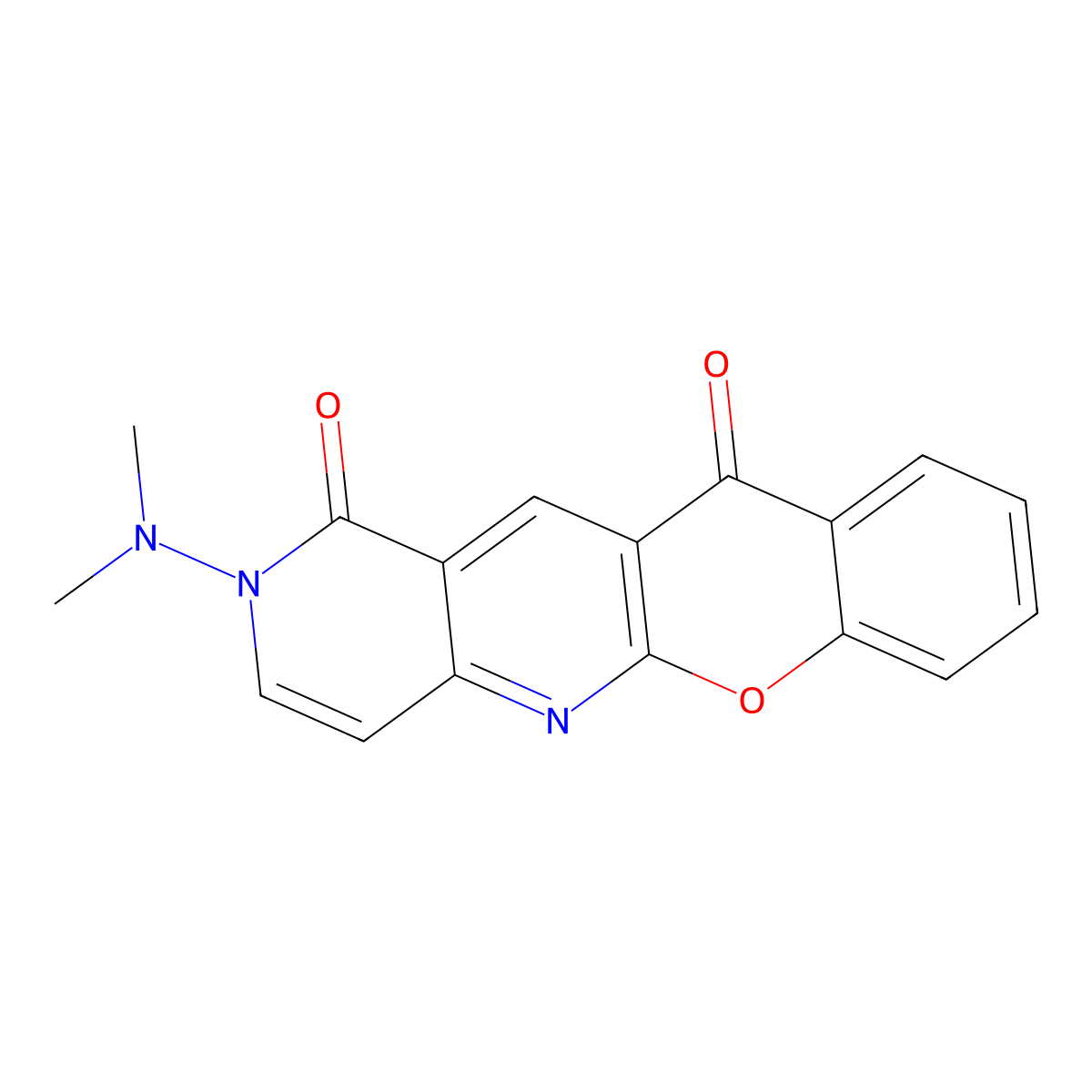 2-(dimethylamino)-1H-chromeno[2,3-b][1,6]naphthyridine-1,11(2H)-dione molecular structure, CAS 303995-54-2