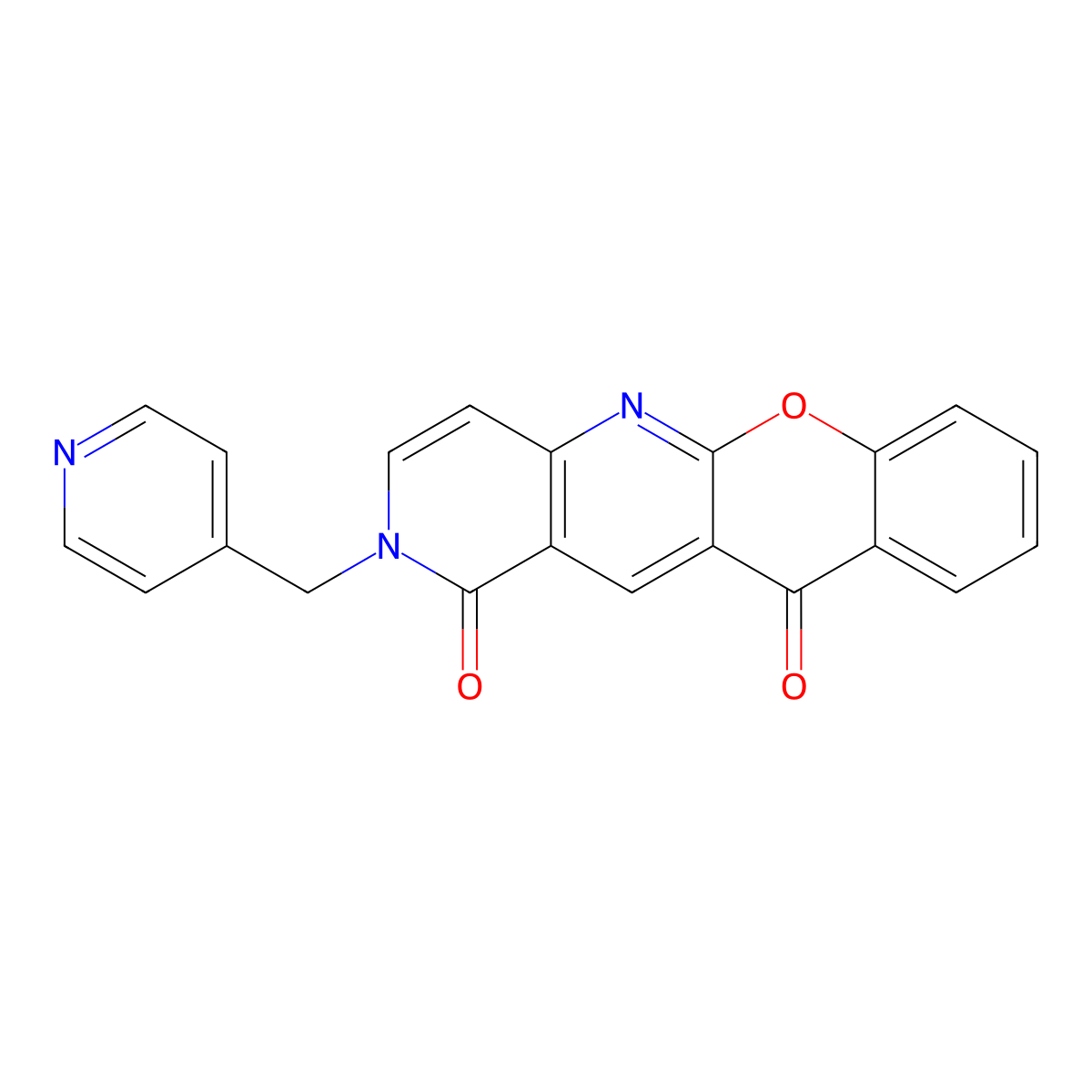 2-(4-pyridinylmethyl)-1H-chromeno[2,3-b][1,6]naphthyridine-1,11(2H)-dione molecular structure, CAS 303995-57-5