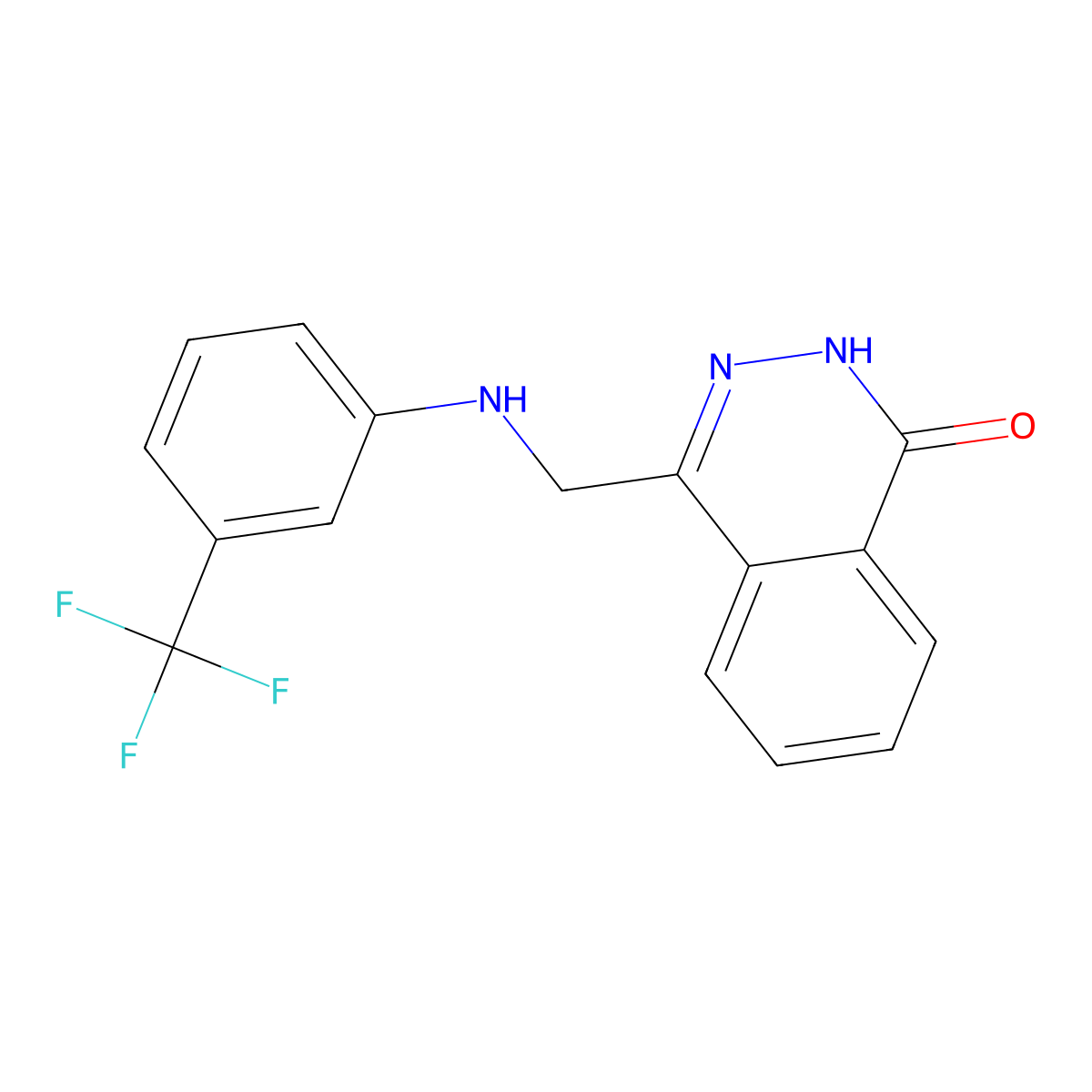 4-{[3-(trifluoromethyl)anilino]methyl}-1(2H)-phthalazinone molecular structure, CAS 303995-58-6