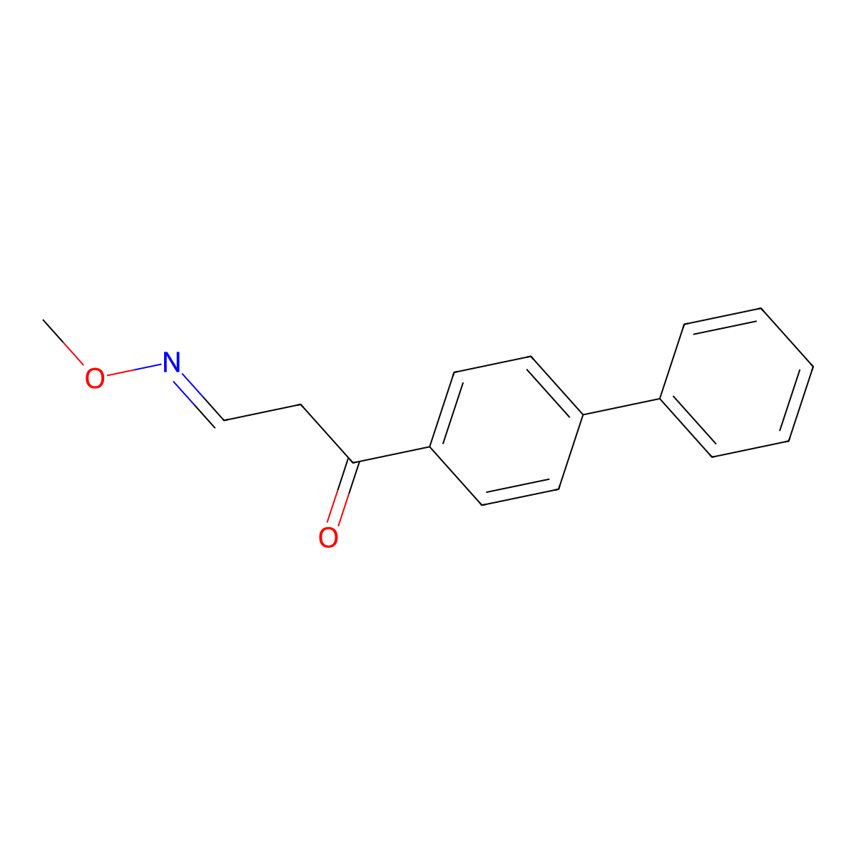 3-[1,1'-biphenyl]-4-yl-3-oxopropanal O-methyloxime molecular structure, CAS 303995-84-8