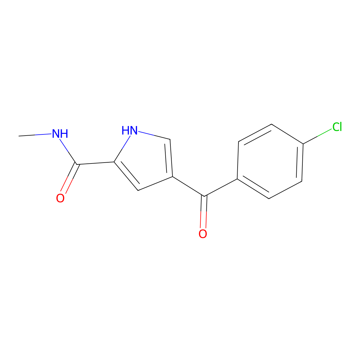 4-(4-Chlorobenzoyl)-N-methyl-1H-pyrrole-2-carboxamide molecular structure, CAS 303995-91-7