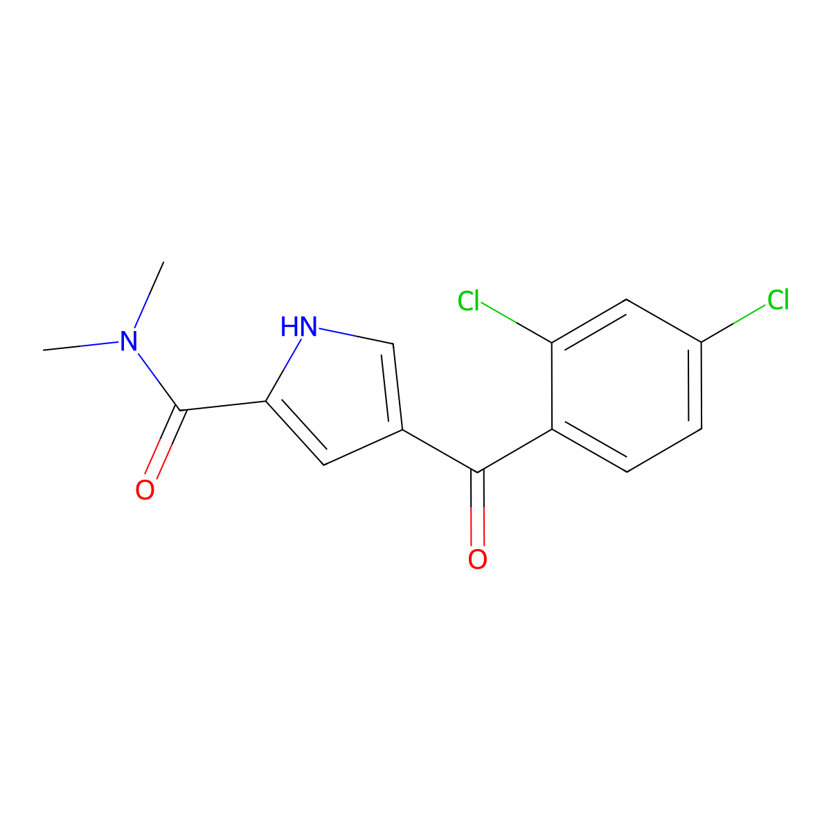4-(2,4-Dichlorobenzoyl)-N,N-dimethyl-1H-pyrrole-2-carboxamide molecular structure, CAS 303995-95-1