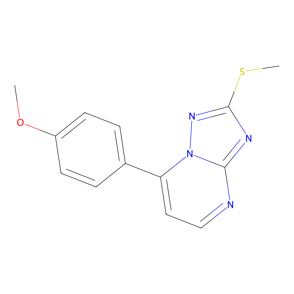 7-(4-Methoxyphenyl)-2-(methylsulfanyl)[1,2,4]triazolo[1,5-a]pyrimidine molecular structure, CAS 303996-01-2