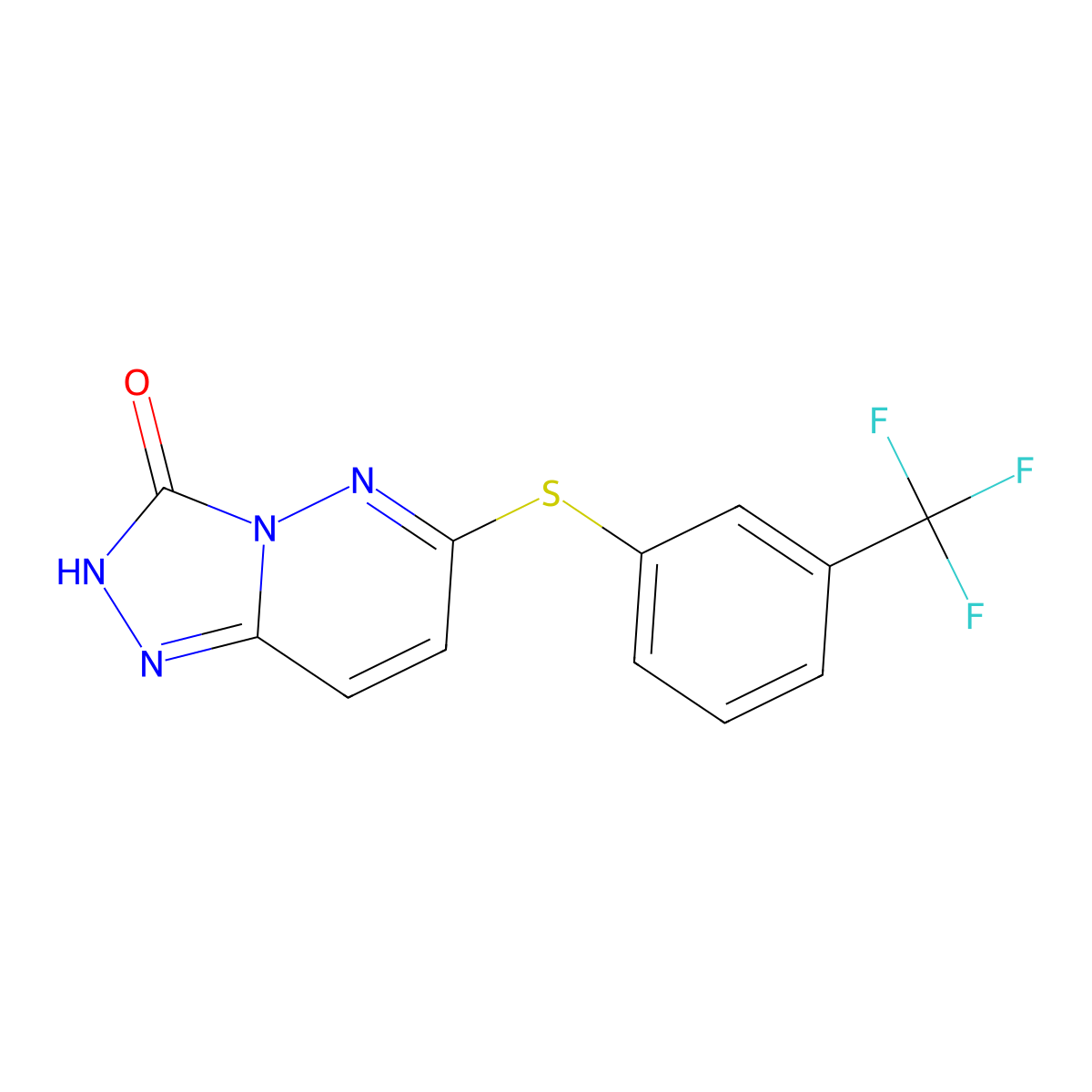 6-(3-(Trifluoromethyl)phenylthio)-[1,2,4]triazolo[4,3-b]pyridazin-3(2H)-one molecular structure, CAS 303996-29-4