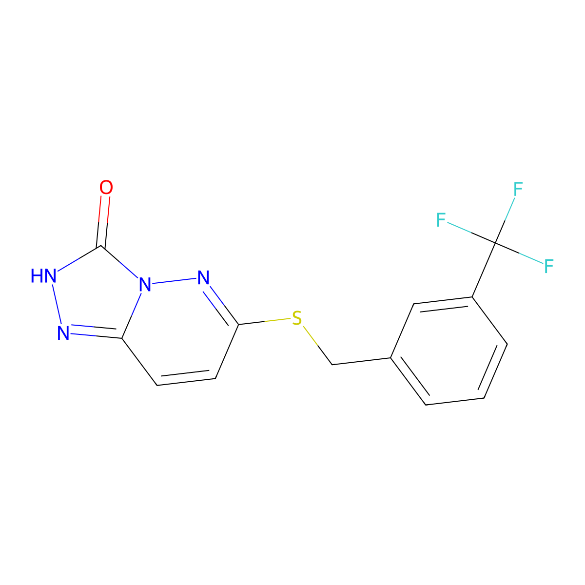 6-(3-(Trifluoromethyl)benzylthio)-[1,2,4]triazolo[4,3-b]pyridazin-3(2H)-one molecular structure, CAS 303996-37-4